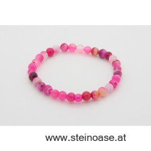 Armband Achat pink 6mm 